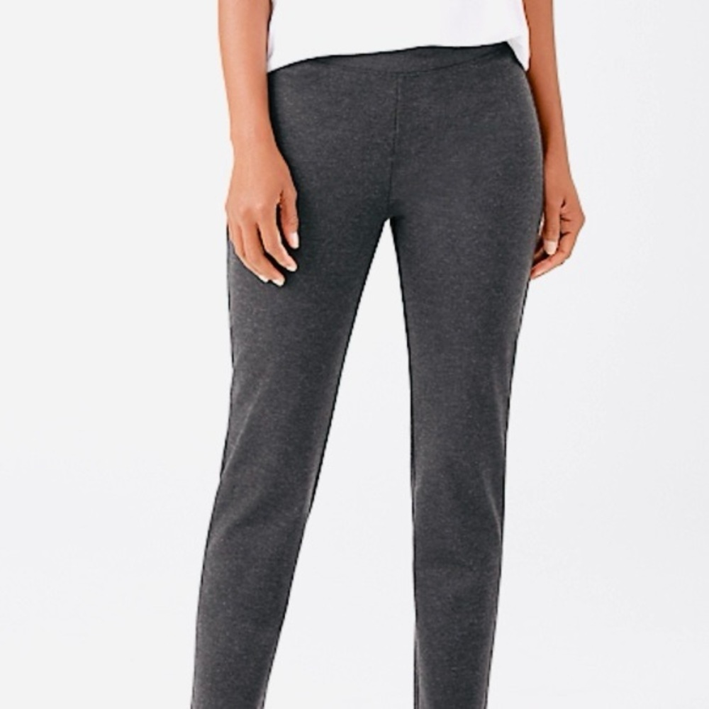 Eileen Fisher. Tencel Pull-On Ankle Melange Leggings. Gray. Size Large.